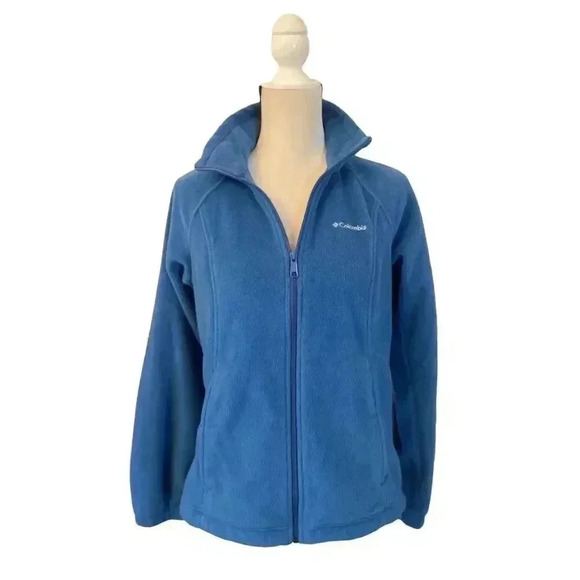 Columbia Full Zip Fleece Lightweight Jacket Blue Size Medium - Picture 1 of 8